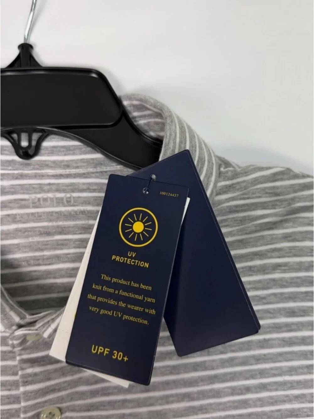 Ralph Lauren Performance Polo Men XL Grey Striped Moisture Wicking Pocket NEW